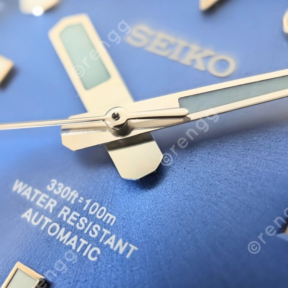 Solid Titanium 36mm Full Automatic Blue Dial Sapp… - image 4